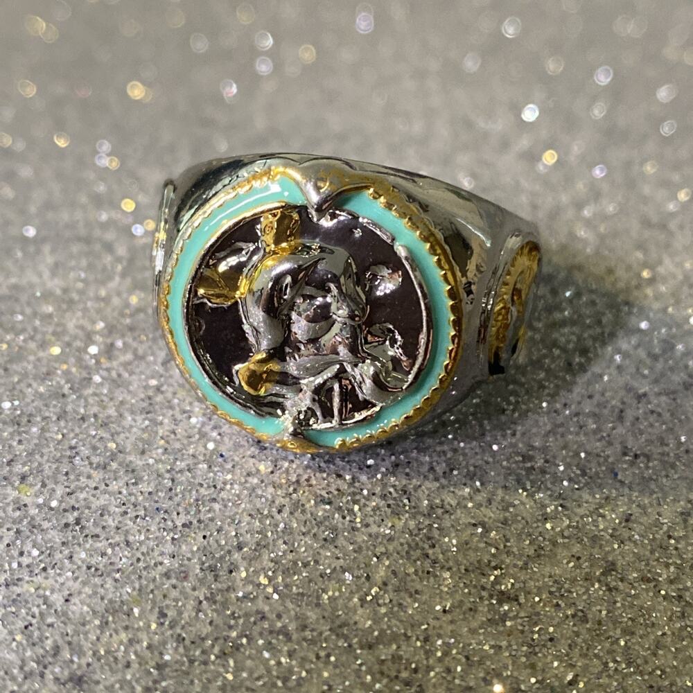 Native angel  Nickle Ring, Mens Jewelry, Size 9